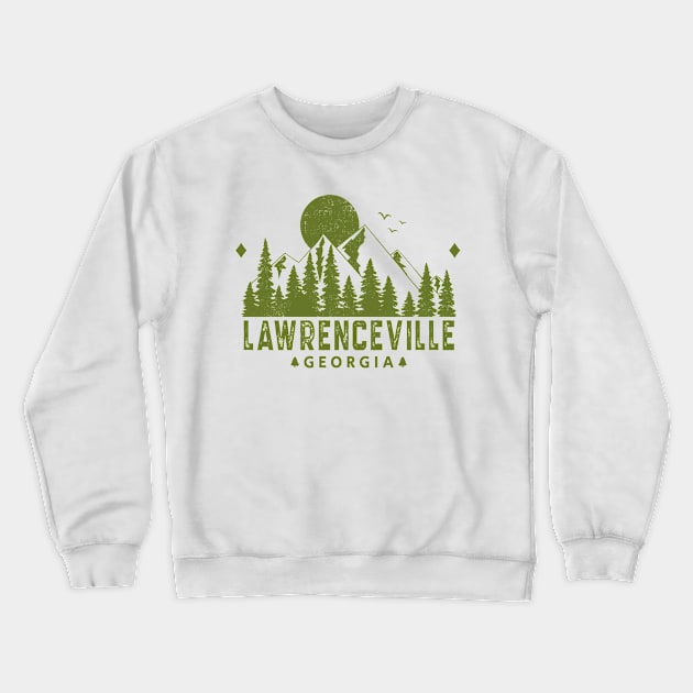 Lawrenceville Georgia Mountain Sight Crewneck Sweatshirt by HomeSpirit